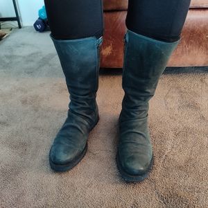 John Fluevog beautiful teal zip up boots